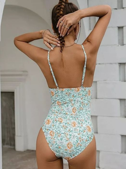 Costum de baie intreg, albastru turquise