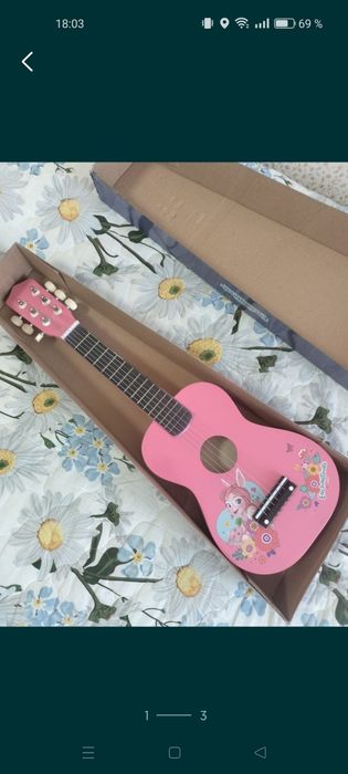 Детская гитара, новая