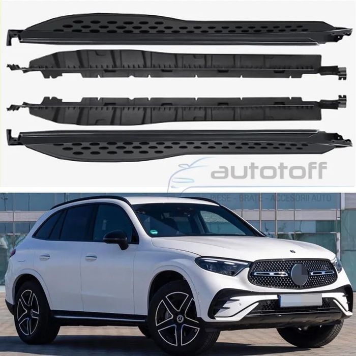 Praguri Mercedes GLC X254 C254 (2023+) - Trepte Din Aluminiu Black Design