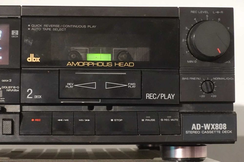 Aiwa AD-WX808 DBX Cassette Deck Amorphous heads,-revizuit,Top
