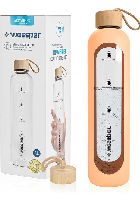 Боросиликатно стъкло 1л бутилка вода WESSPER Germany