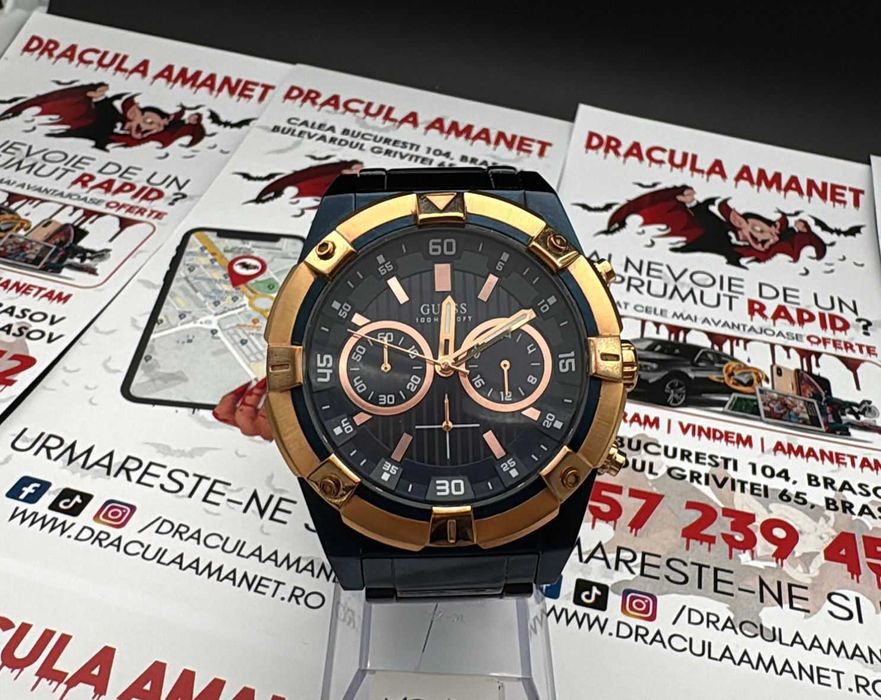 Dracula Amanet: Ceas GUESS STEEL.