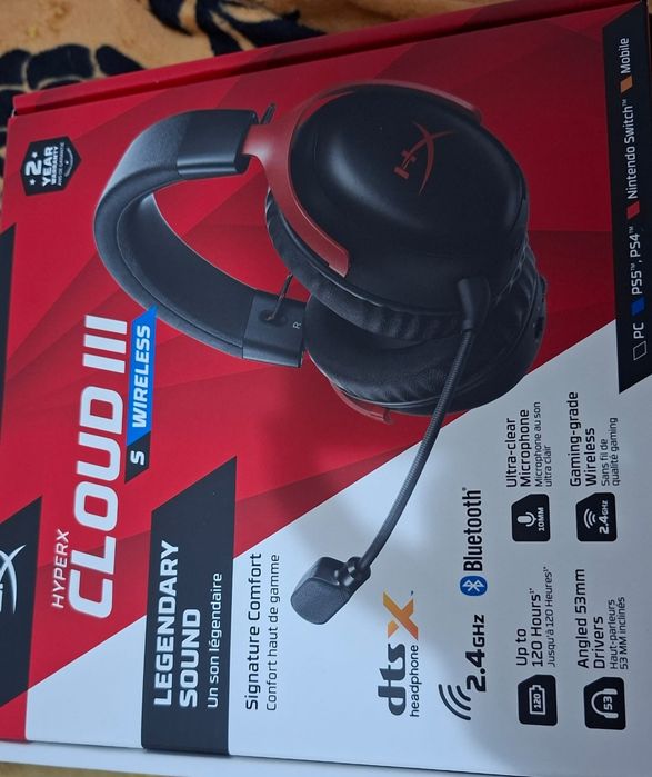 Căști HyperX Cloud III S Wireless – noi, sigilate, primite cadou