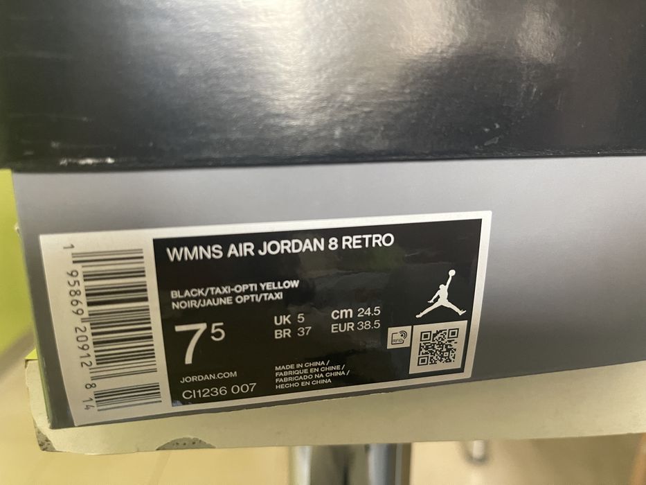 Jordan 8 Retro - Taxi Yellow Noi full box 38,5