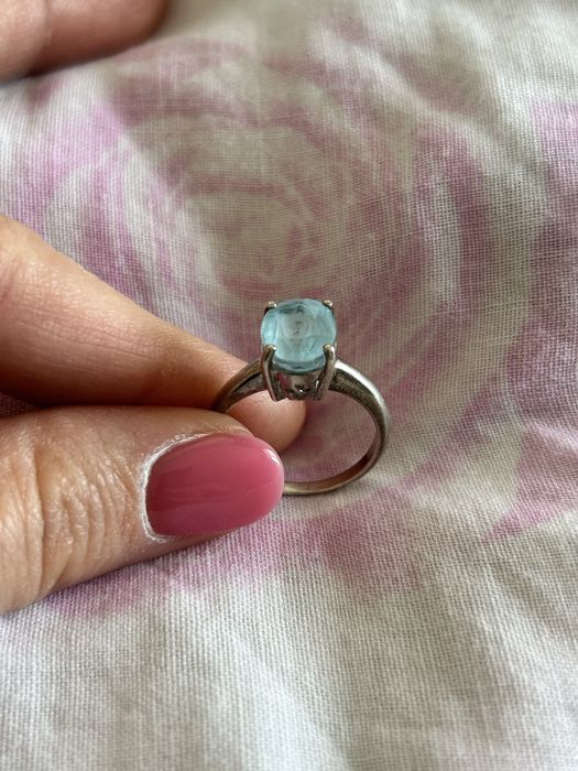 Кольцо с Голубым Топазом