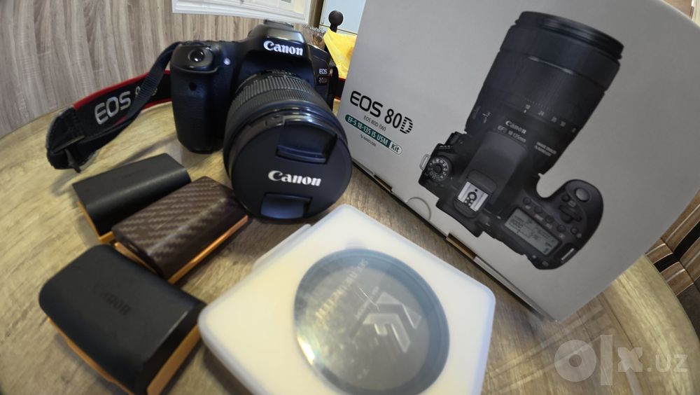 Canon eos 80D kit + комплект аккумуляторов и ND-фильтр