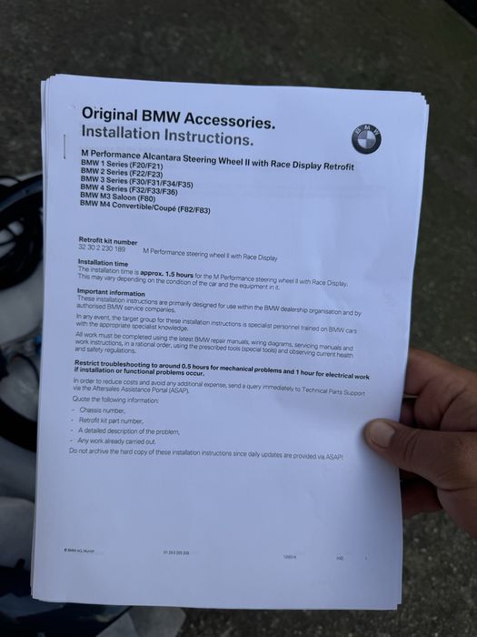 Volan M Performance M4 F83/F83, Seria 1,2,3,4