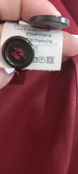 Sacou cashmir rosu spre burgund Vitoria Verani