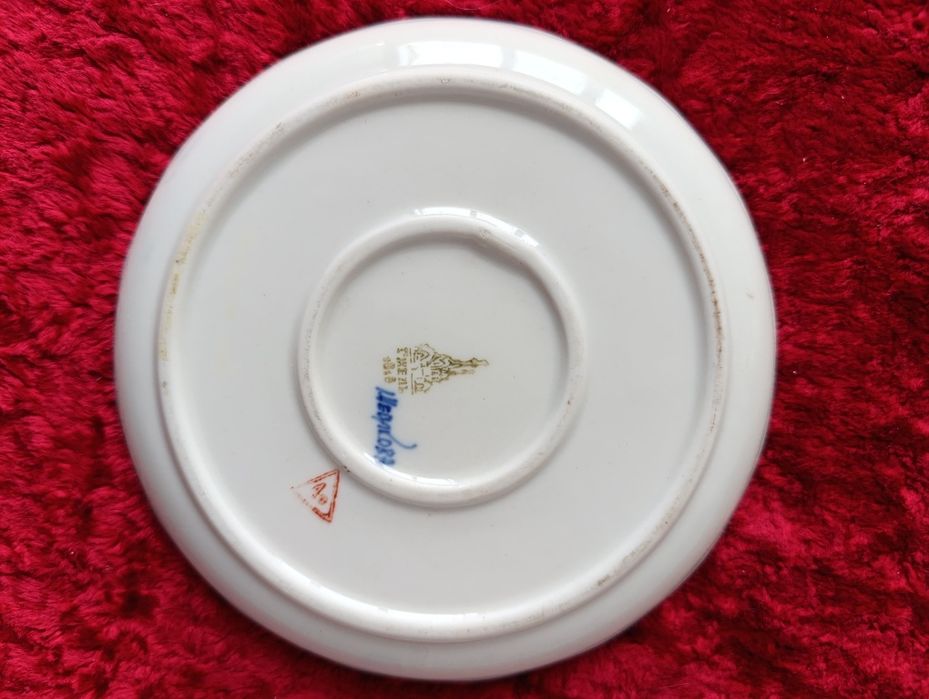 Гжель СССР самовар и тарелочка