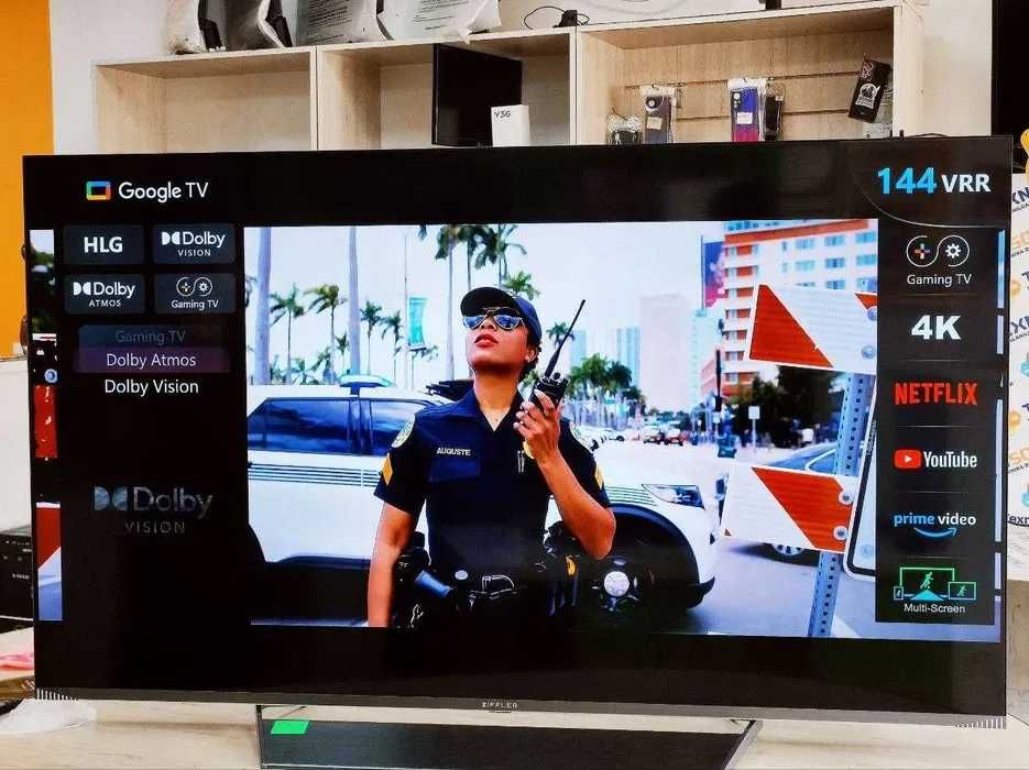Телевизор ZIFFLER диагональ 65 QLED 120 герц 4K ULTRE HD new model