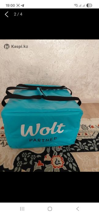 Термо Сумка Wolt для развозки и доставки еды