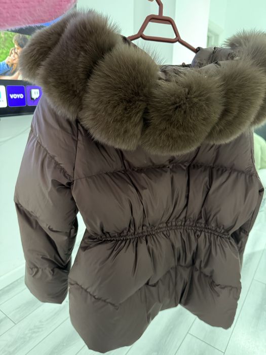 Geaca maro cu blana naturala