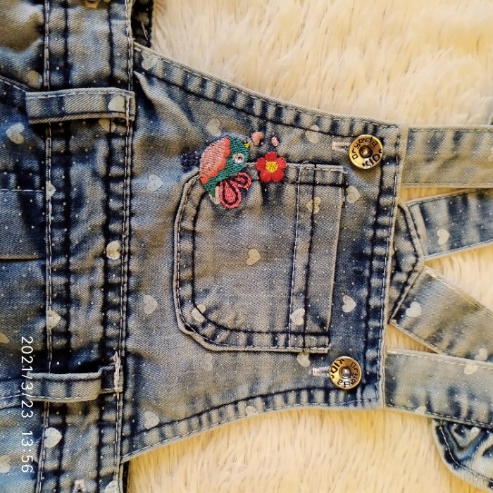 Сарафан джинсовый в сердечко д438