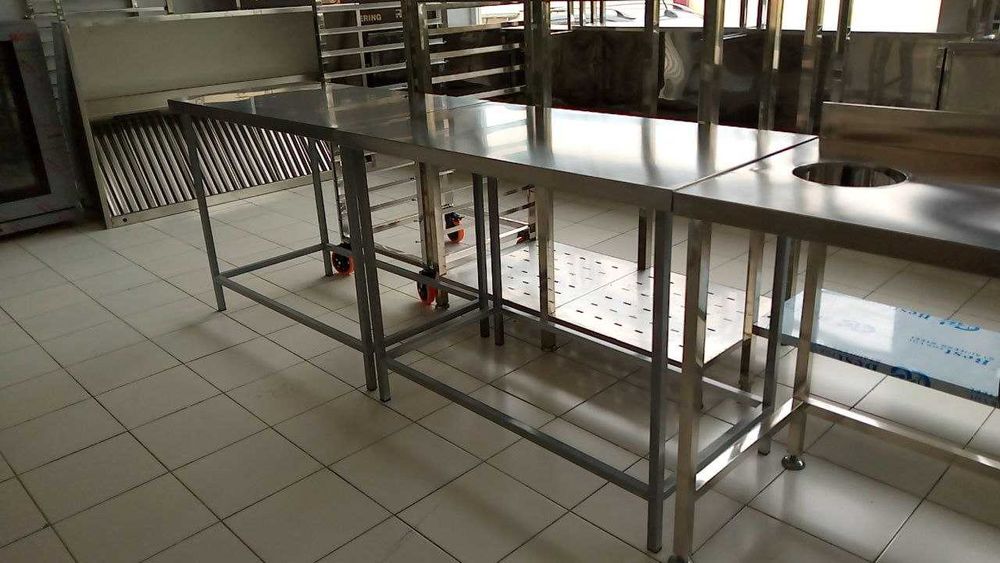 Катта хажмда стол нержавейкадан кухня ресторан, кафе, общепита Акция