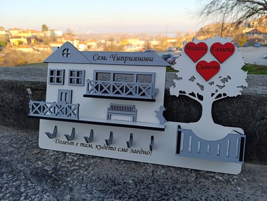 Закачалка за ключове кейхолдер ключодържател къщичка за ключове