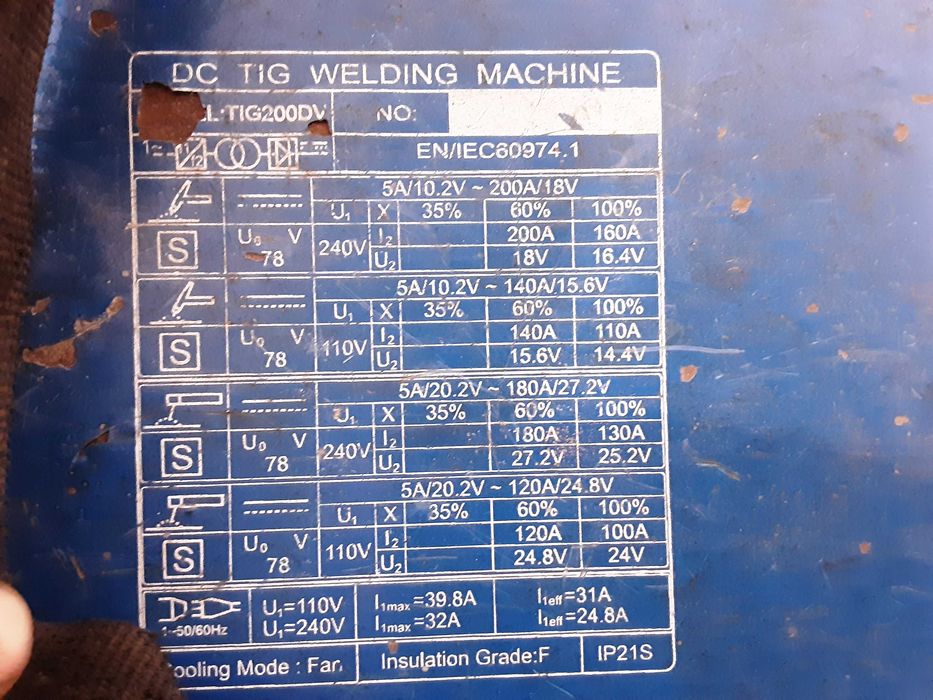 Заваръчен апарат - TIG200DV TIG WELDER / Inverter