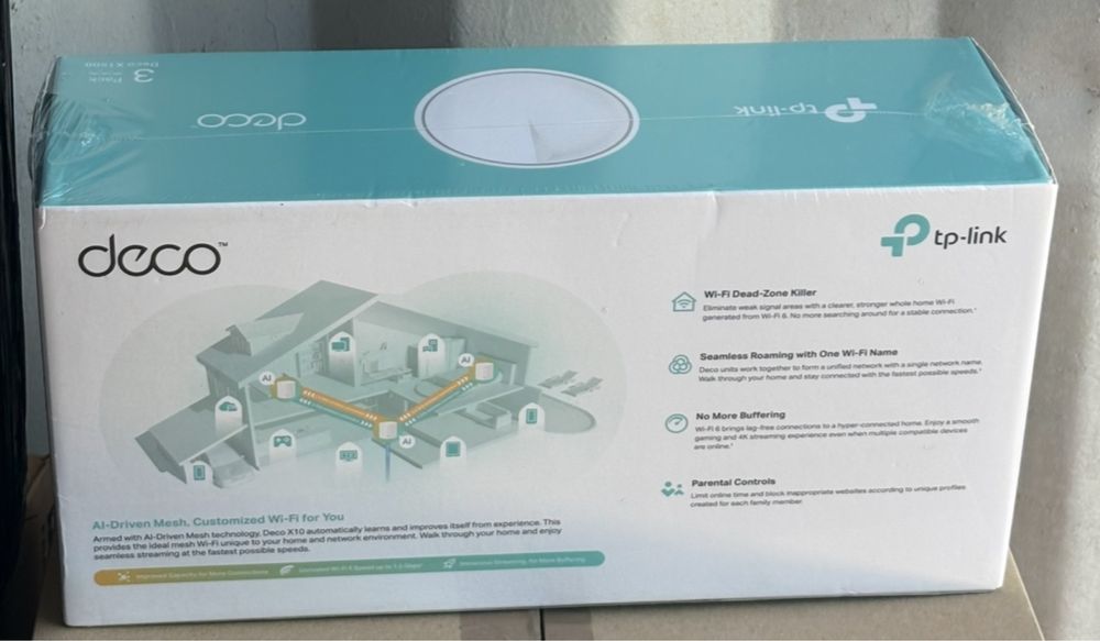 Router Wireless TP-Link AX1500 Whole Home Mesh Wi-Fi 6, sigilat, transport inclus