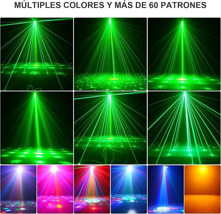 Lumini de scena/DJ/nunta stroboscop cu laser 5 in 1 cu telecomanda