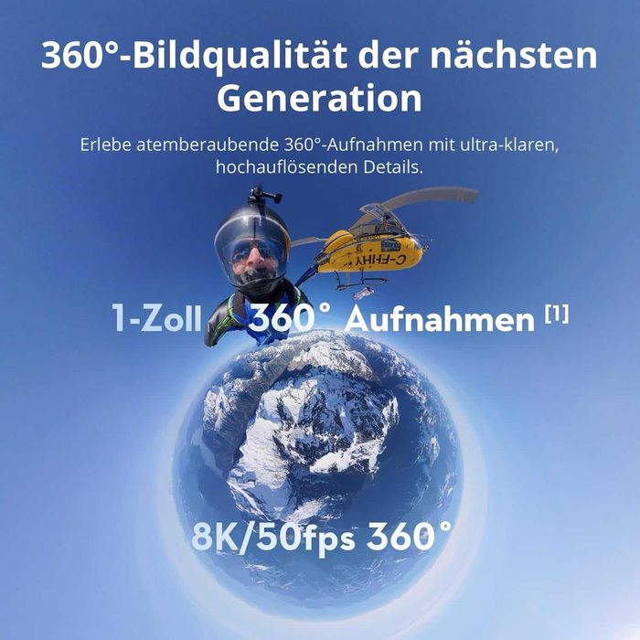 Екшън камера DJI Osmo 360 Adventure Combo, Черна, НОВА