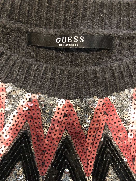 Дамски пуловер с пайети Guess - размер S