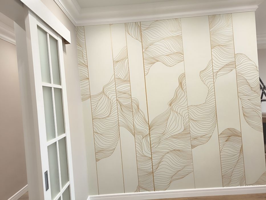 Поклейка обоев, шпаклёвка