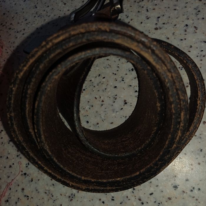 Curea groasa din piele maro 4,2/95