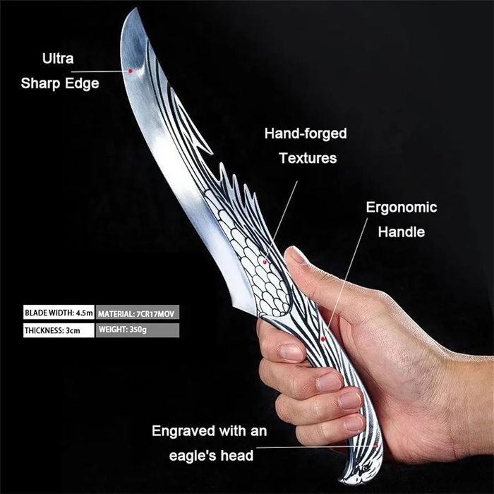 Professional Chef's Knife Kitchen Knife Sharp 22 cm + 12 cm Hand-Forged Boning Knife/ cutit profesional80