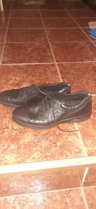 Кожени Обувки черни на цвят