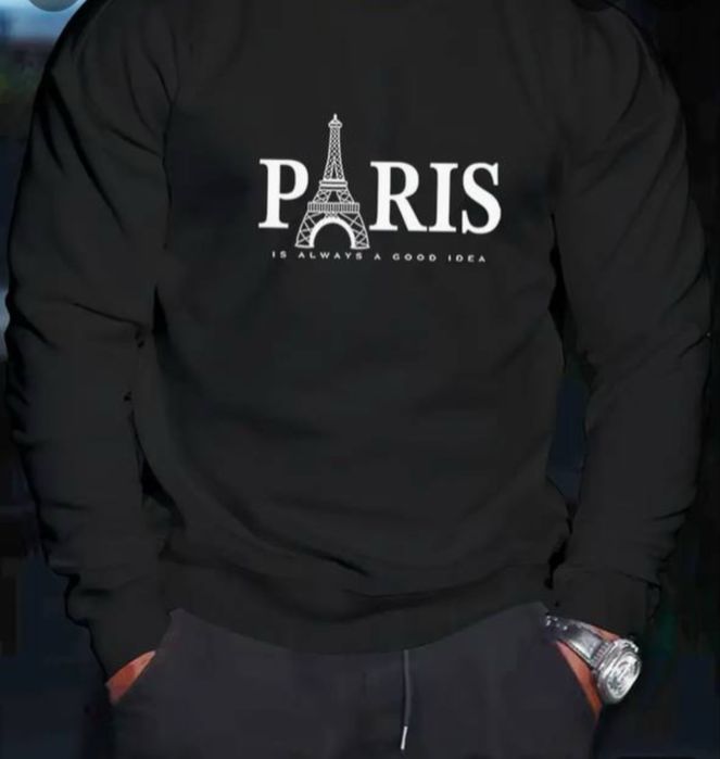 Черная мужская толстовка Paris новая