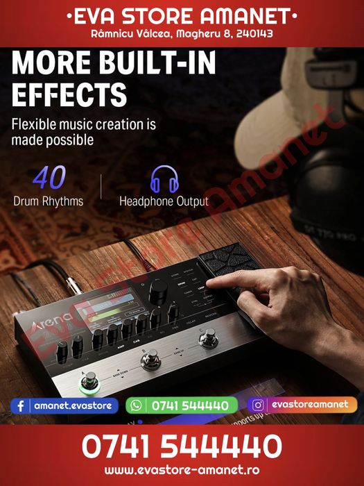 Pedala Chitara AMP Multi-Efect DONNER ARENA 2000 Modelling Processor