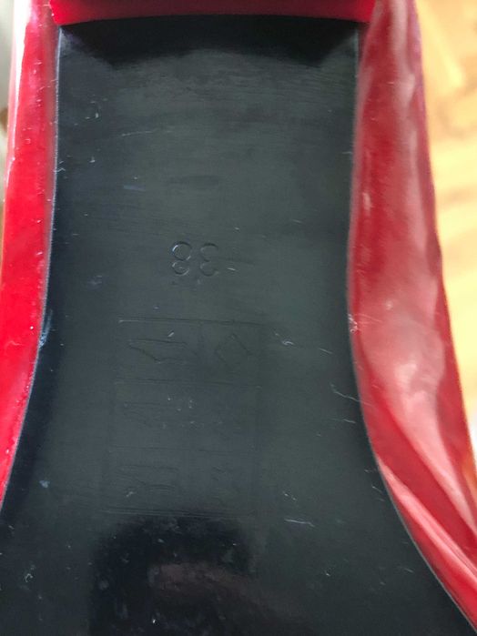 Beatrice Лачени балерини/пантофки от еко кожа на нисък ток