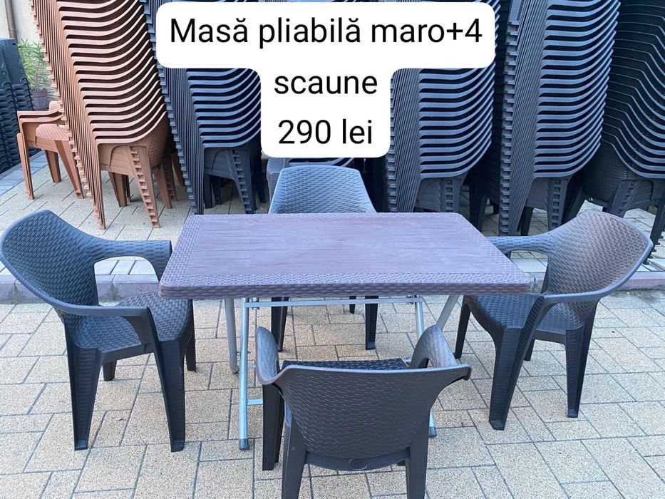 Masă și scaune grădină