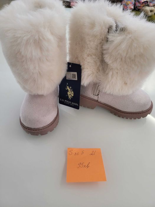 Ralph Lauren бели ботуши с пух , 21ви номер