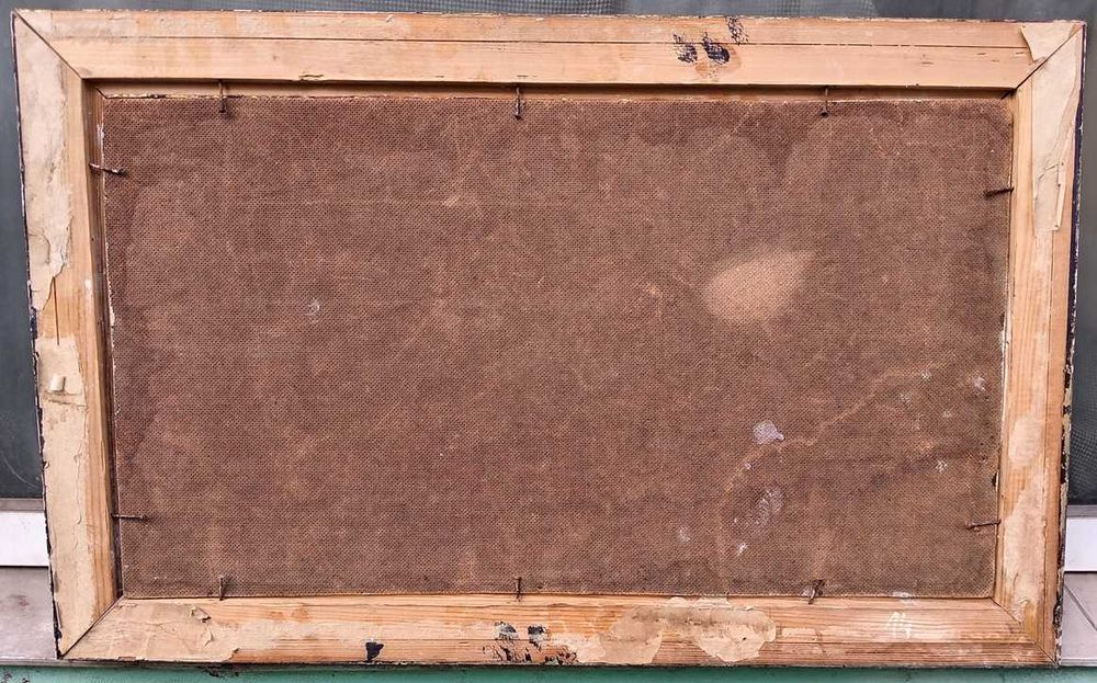 Tablou vechi - peisaj marin semnat AC 1974 ( Ciucurencu)