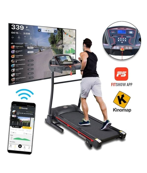 Banda de alergare electrica Actuell t2000i, bluetooth, FitShow, Kinomap