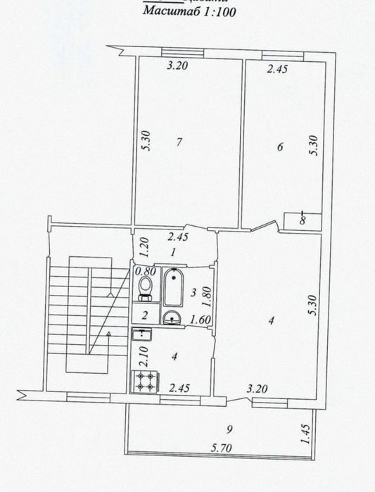 Продаётся трёхкомнатная на м-в ТТЗ 2