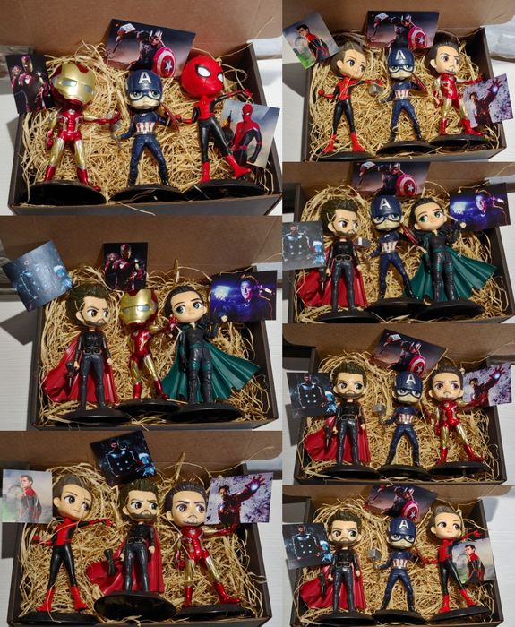 Набор фигурок Марвел/Marvel Мстители Человек Паук,Железный Человек,Тор