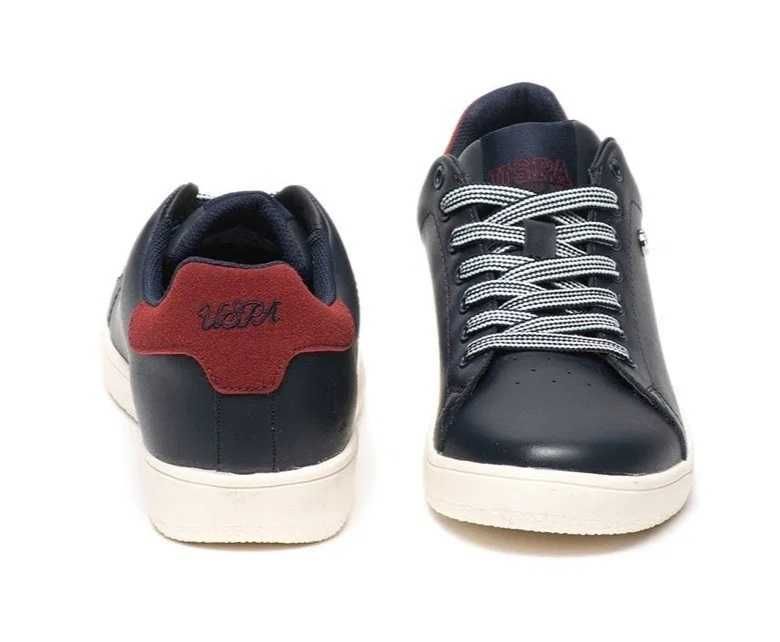 %ПРОМО% POLO® № 38 – Дамски кожени кецове "WHITE & BLUE" нови с кутия