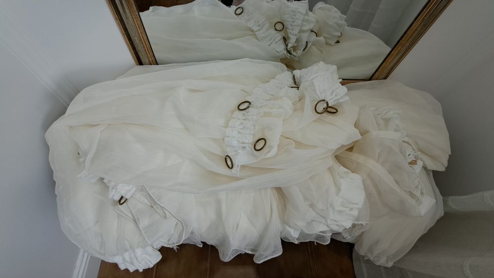 8  Draperii " Perdele  voal cu model ( pret lot  (