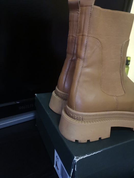 Дамски боти челси естествена кожа 41 номер