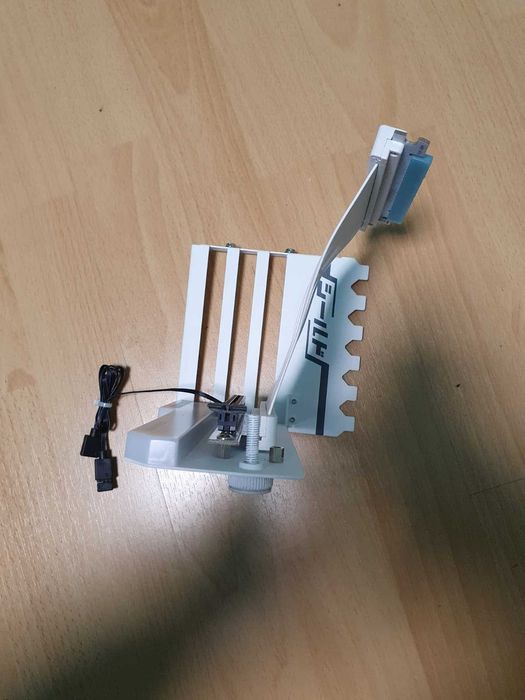 Suport Vertical GPU EZDIY-FAB, cu cablu Riser PCIe 4.0, ARGB, Alb