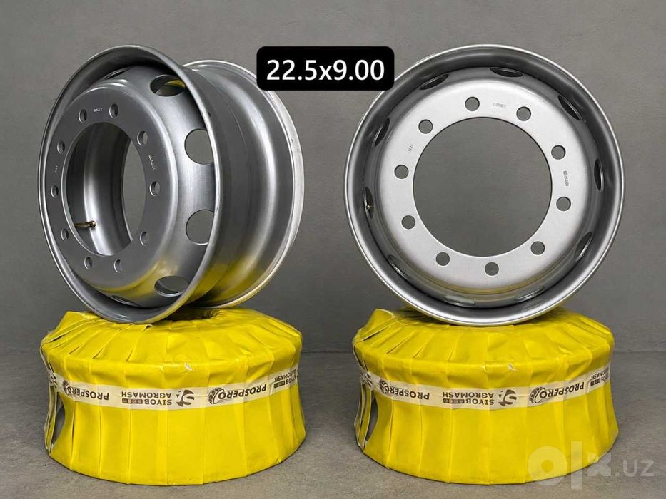 Yuk mashinalari uchun turli o‘lchamdagi diskalar 22.9x11.75, 22.5x9.00