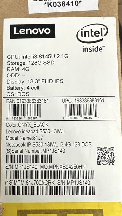 Ноутбук  Lenovo Ideapad