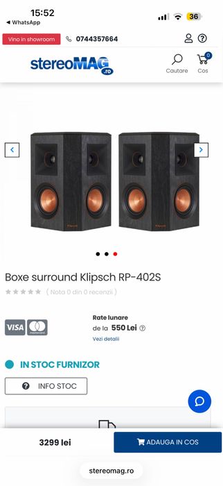 Klipsch RP-402 S set ap noi