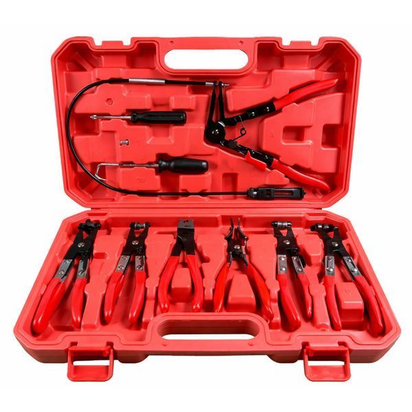 Комплект клещи за скоби водни съединения и маркучи, 9 бр. gebo tools