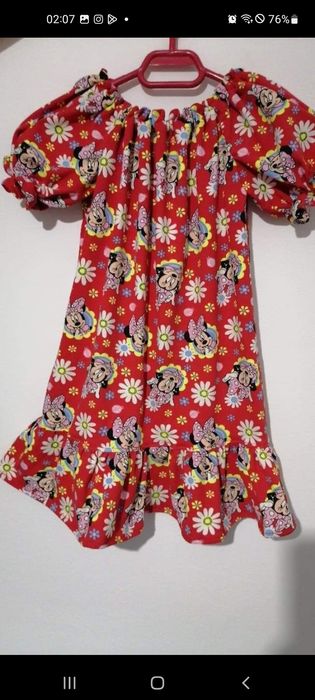 Rochie noua cu minnie pt 5-6 ani