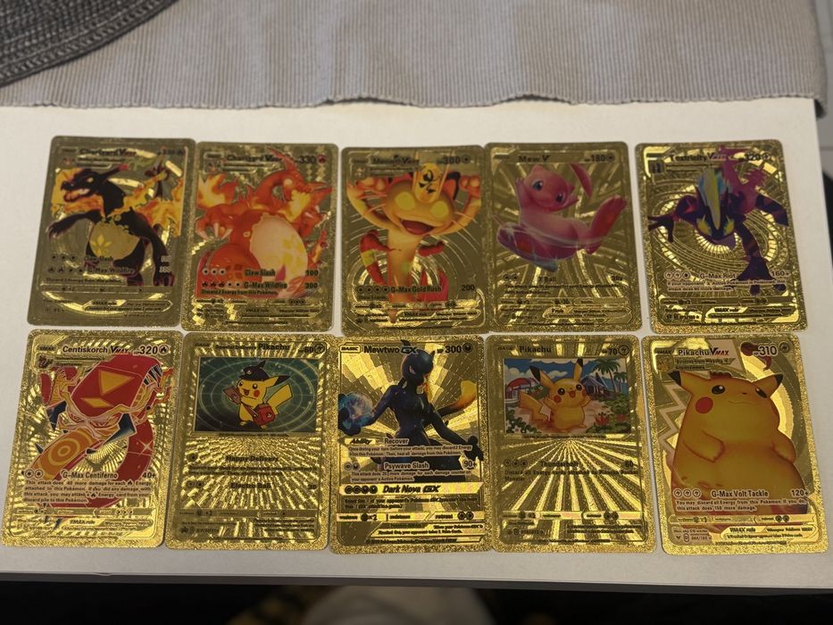 Златни Pokémon карти – 10 броя, Gold Foil