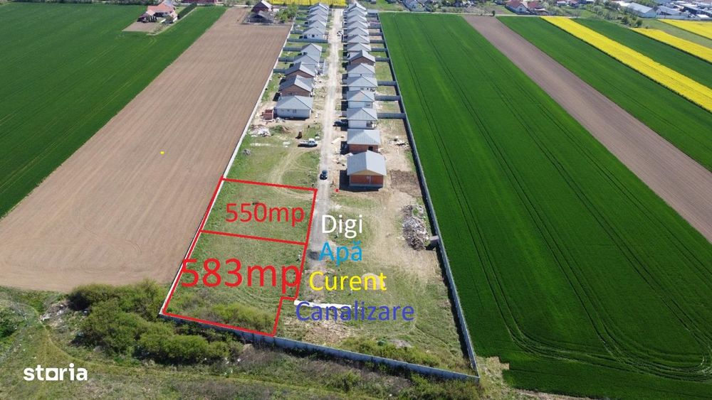 Teren intravilan 583mp| Lazuri | PUZ APROBAT | Proiect  casa parter