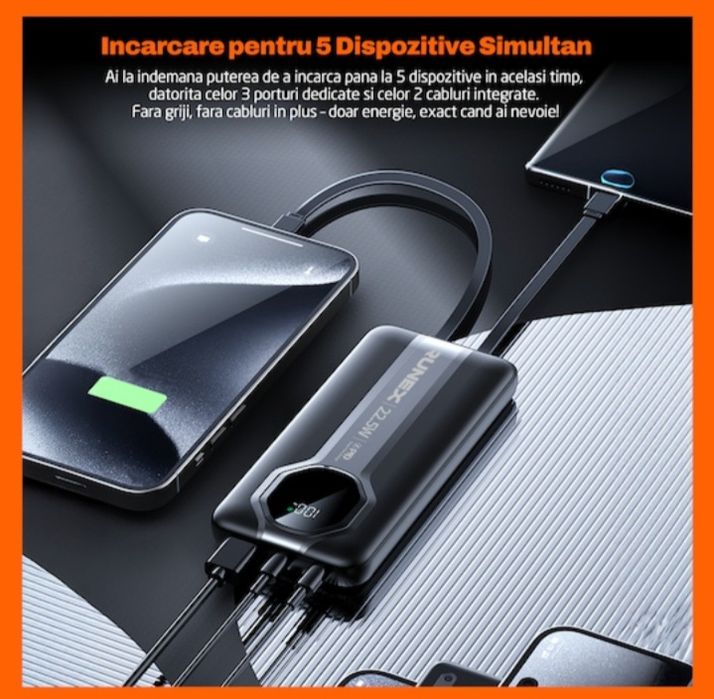 Baterie externa runex 20.000 mAh