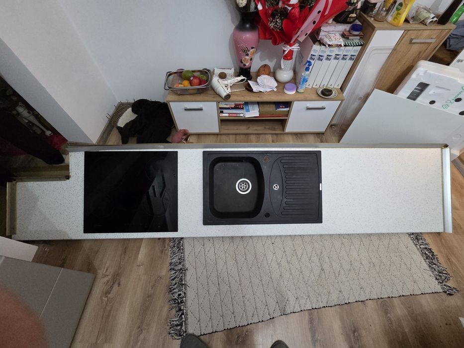 Plita inductie Indesit plus blat plus chiuveta Alveus